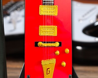 Bo Diddley Guitar Firebird Red Gretsch G6138 Box Mini Guitar
