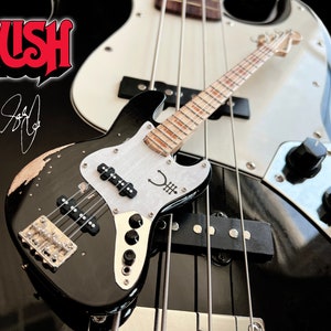 Rush Collectible Geddy Lee Vintage Tour Edition Mini Fender™ Jazz™ Bass Model Officially Licensed by AXE HEAVEN®