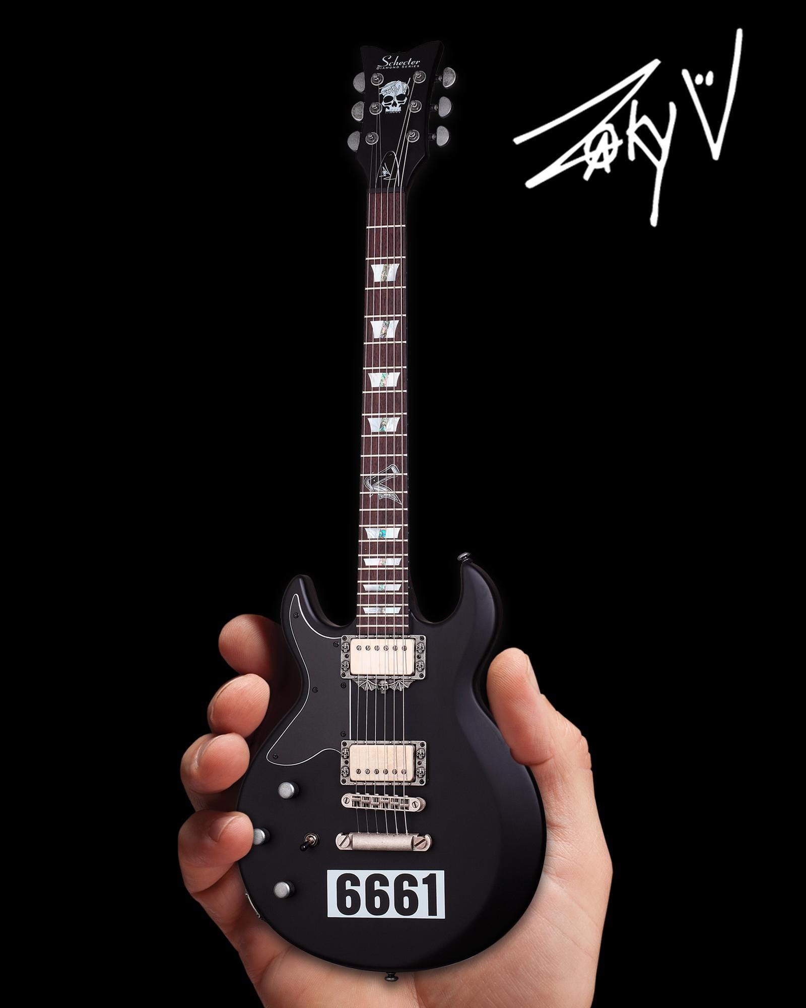 Officially Licensed Zacky Vengeance 6661 Satin Black Schecter Mini