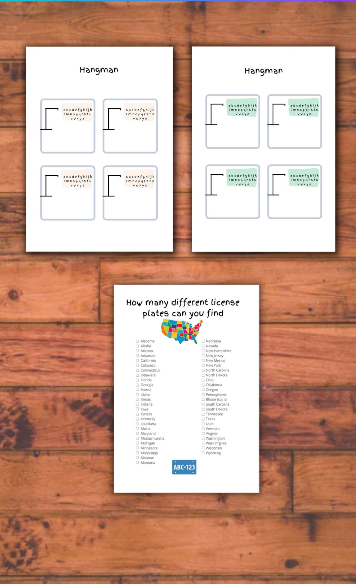 Printable Road Trip Activity Pages &amp; Games. - Etsy