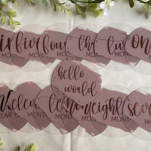 Baby Milestones | Acrylic Baby Milestone Set | Baby's First Year | New ...