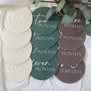 Baby Milestones | Blue Toned Acrylic Baby Milestone Set | Baby's First ...