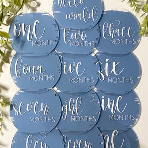Baby Milestones | Acrylic Baby Milestone Set | Baby's First Year | New ...