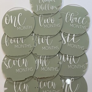 Baby Milestones | Acrylic Baby Milestone Set | Baby's First Year | New ...