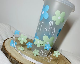 Flower Teacher Gift | Flower cold cup | Personalised Teacher Gifts | Daisy Cold Cup | Daisy Bookmark | Daisy Mug | Teacher Gift Set