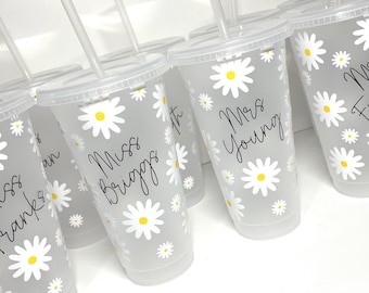 Daisy Teacher Gift | Personalised Teacher Gifts | Daisy Cold Cup | Daisy Bookmark | Daisy Mug | Teacher Gift Set