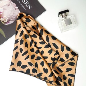 Leopard Hair Scarf, Skinny Scarf, Headband Scarf, Neck Scarf