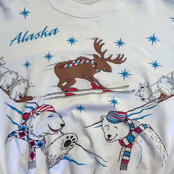 Vintage 1980s Alaska Souvenir Crewneck Sweatshirt - image 2