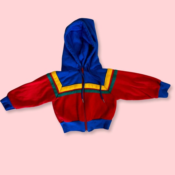 Vintage 80s / 90s Prrimary Color Kids Sweatshirt … - image 1