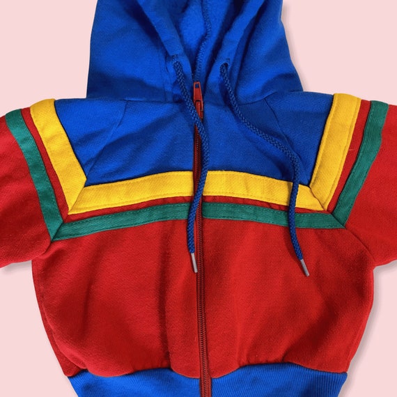 Vintage 80s / 90s Prrimary Color Kids Sweatshirt … - image 2