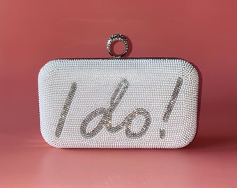 Bride I Do Bag | Bride Clutch | Bride Gift | Accessories For Bride | Hen Party Accessories | Gift For Bride | Wedding Bag | Wedding Clutch