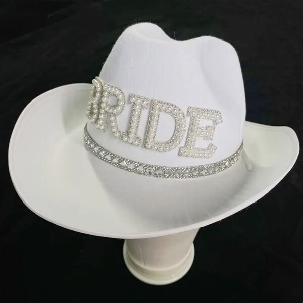 Bride Cowgirl Hat | Hen Party Hat | Bride Cowboy Hat | Bachelorette Party Hat | Hen Party Supplies | Bride Accessories | Hen Do Supplies