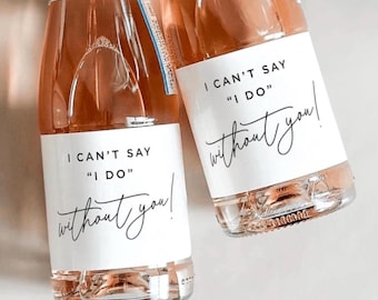 Bridesmaid Proposal Stickers, Bridesmaid Champagne Bottle Lablels, Hen Party Stickers, Bridesmaid Gift Sticker, Hen Party Favours Gifts