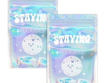 Staying Alive Hangover Kit Bags | Hen Recovery Kits | Hangover Goodie Bag | Hen Party Favours | Cowgirl Hen Do | Disco Hen Party