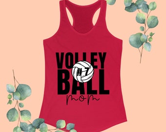 Débardeur de maman de volleyball, chemise de maman de volleyball, chemise de volleyball, chemise de numéro personnalisé, chemise de jour de match, volleyball de plage pour hommes, maman de sports