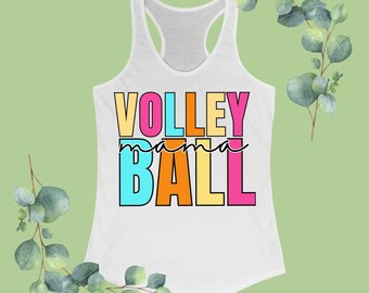 Débardeur de maman de volleyball, chemise de maman de volleyball, chemise de volleyball, chemise de numéro personnalisé, chemise de jour de match, volleyball de plage pour hommes, maman de sports