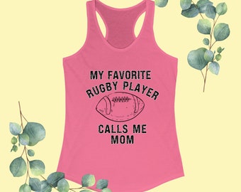 Rugby-Mama-Tanktop, Rugby-Mama-Shirt, Rugby-Mama-Geschenk, Spieltag-Shirt, Rugby-Ball-Tanktop, Sport-Mama-Geschenk, Rugby-T-Shirt, individuelles Sport-Mama-Shirt