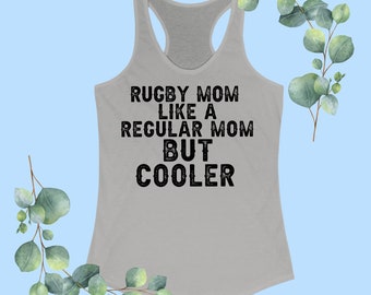 Rugby-Mama-Tanktop, Rugby-Mama-Shirt, Rugby-Mama-Geschenk, Spieltag-Shirt, Rugby-Ball-Tanktop, Sport-Mama-Geschenk, Rugby-T-Shirt, individuelles Sport-Mama-Shirt