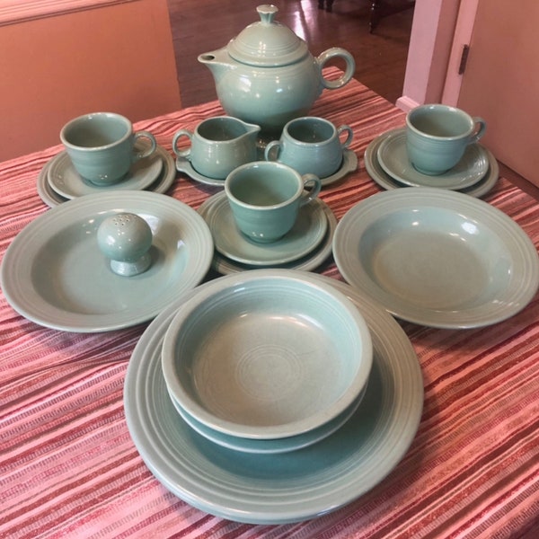 Vintage Fiesta Ware  SEA MIST GREEN !   Rare color Introduced 1991 and retired 2005.