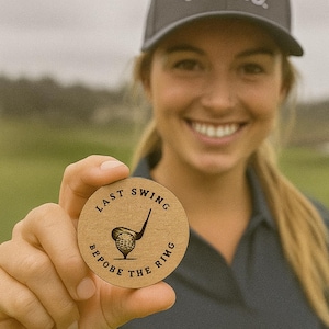 Golf Ball Marker-&quot;Last Swing Before the Ring&quot;