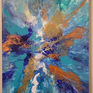 Ocean Jewels - Acrylic pour
