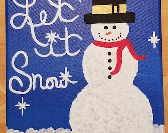 Let it Snow acrylic painting