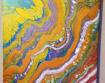 Groovy Vibes - Acrylic Pour Painting