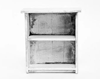 KIT - Handmade Miniature Dollhouse Bookshelf 1:12 Scale - 2 Shelf Bookcase
