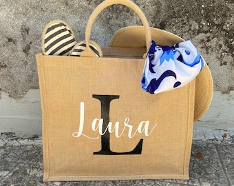 Borsa shopper in juta personalizzata