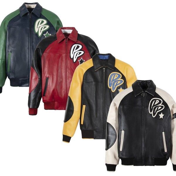 Pelle Pelle Classic Soda Club Plush Leather Jacket- Genuine Cowhide Leather Bomber Jacket - Pelle Pelle Leather Jacket - Mens Leather Jacket