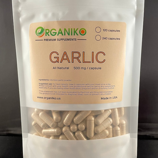 Garlic -- 500mg capsules