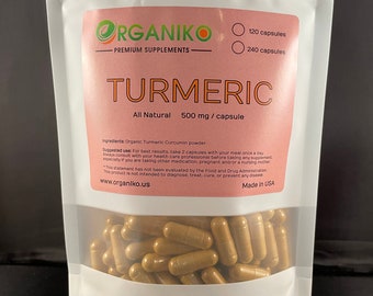 Turmeric -- 500mg Capsules