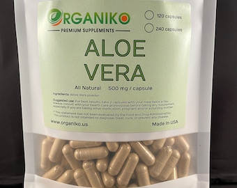 Aloe vera -- 500 mg kapslar