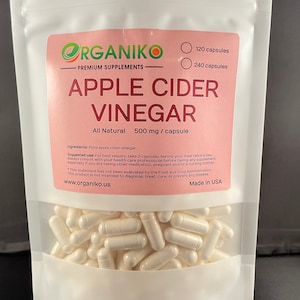 Apple Cider Vinegar -- 500mg capsules