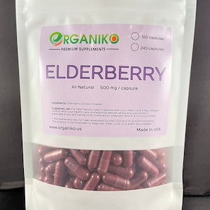 Elderberry -- 500mg capsules