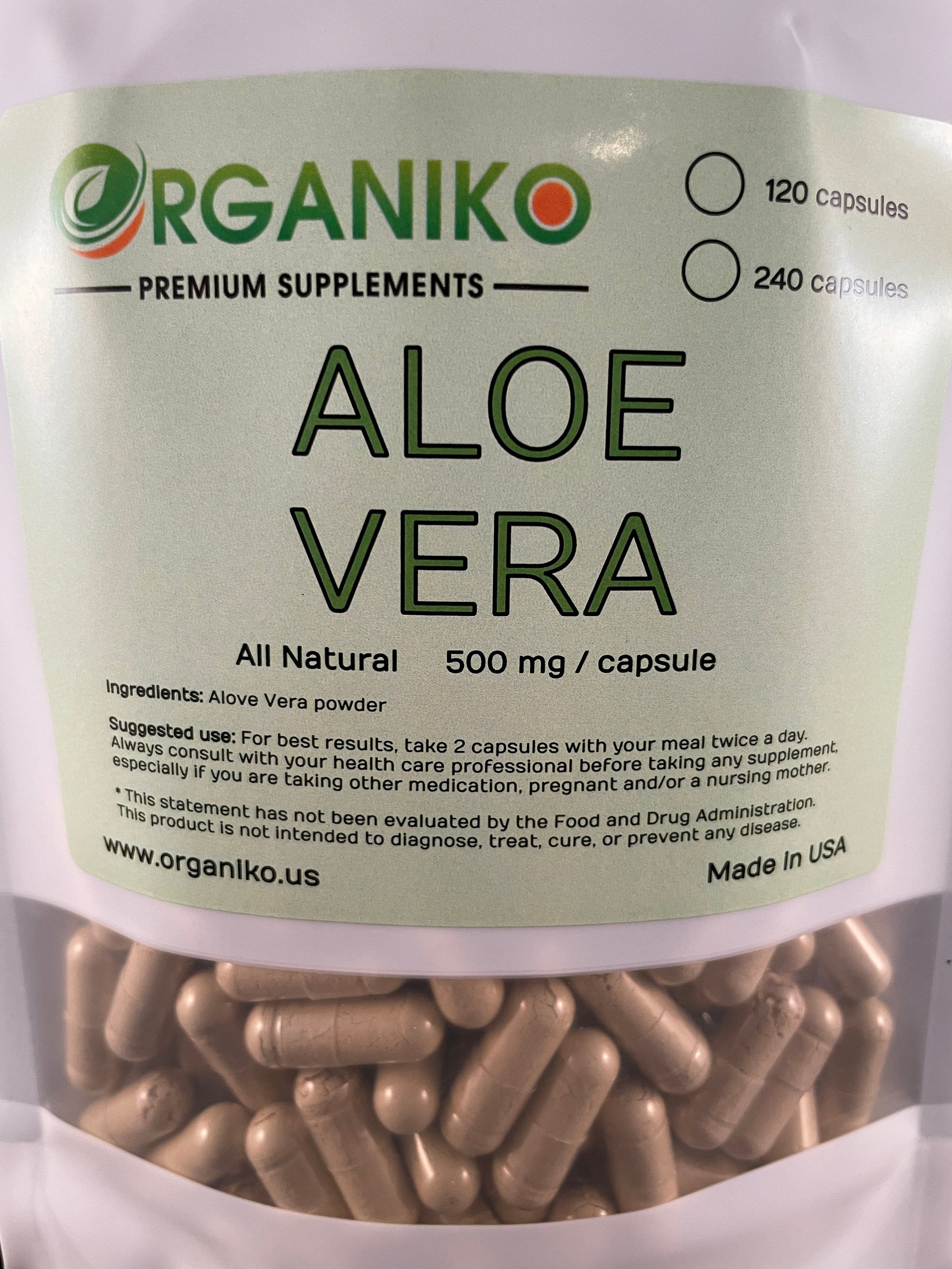 Aloe Vera -- 500mg Capsules - Etsy