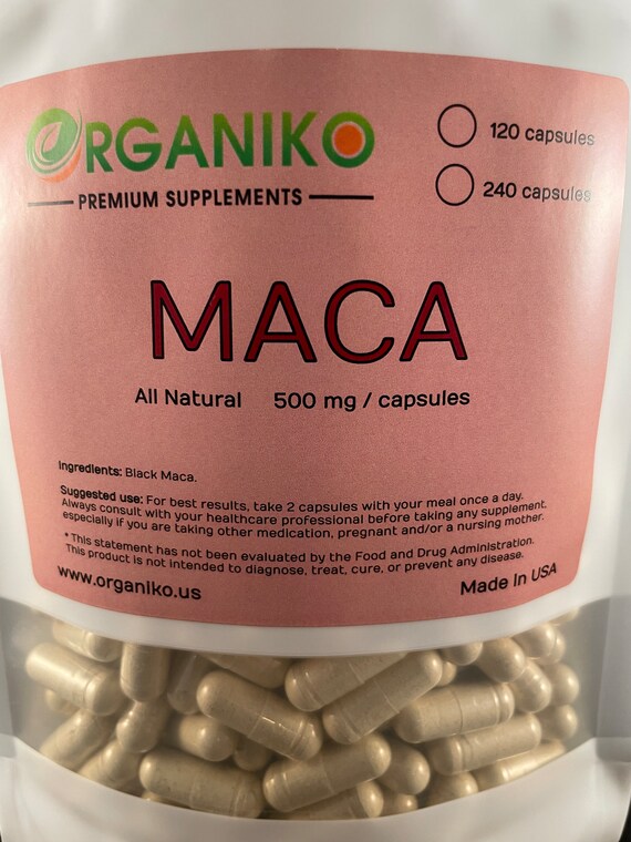 Maca Bio En Gélules - 120 Gélules De 500mg, 100% Naturel, énergie Et Vitalité