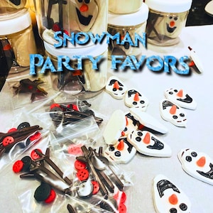 Snowman Party Favors| Build your own snowman| Play Dough Jar Party Favors| Do you want to build a snow man