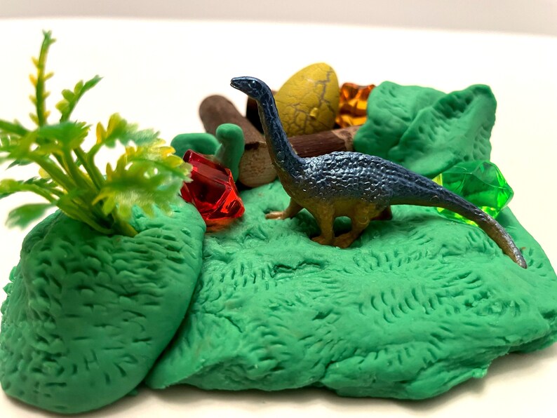 Dinosaur Play Dough Jar Play Dough Jar Jurassic Park Etsy