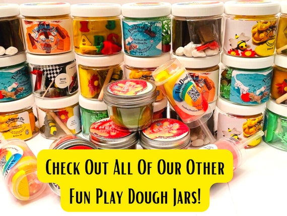Playdough Party Favors - Scented Dough Jar -Three Yellow Starfish