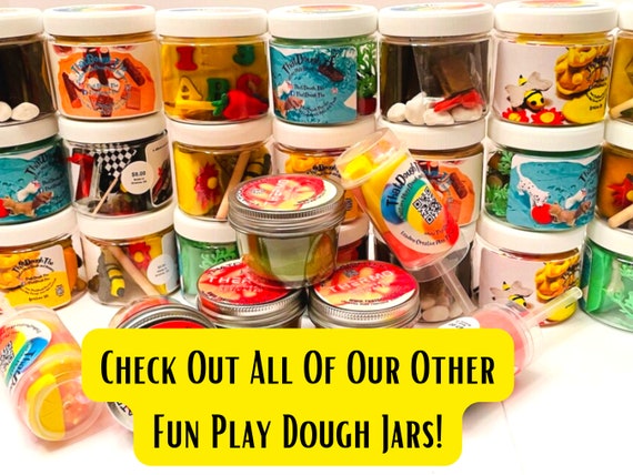 Pizza Play Dough Play Dough Jar play Dough Kit food Play Party Favor 