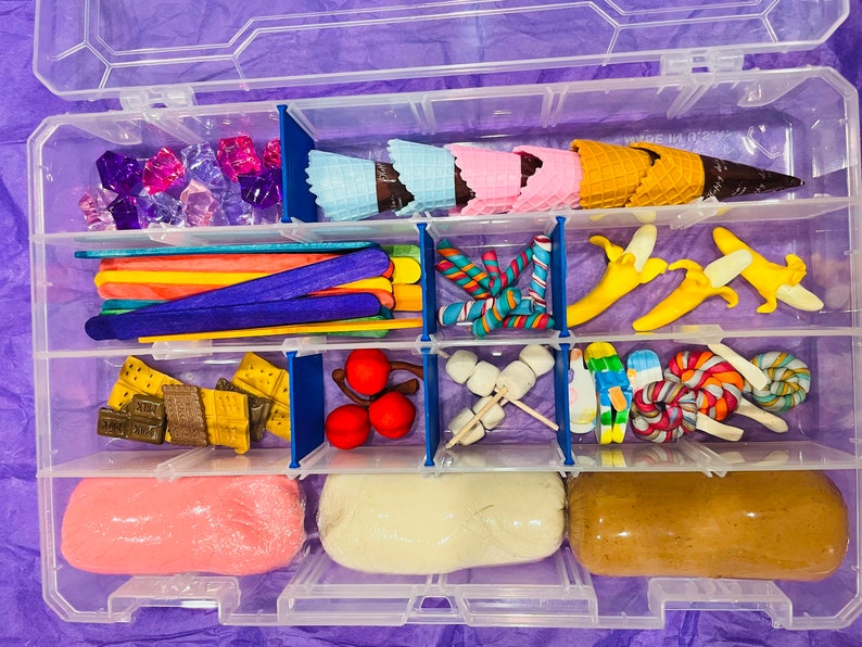 Ice Cream Play Dough Kit Stem Toy Ice Cream Parlor Sensory Etsy