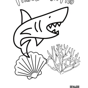 Shark Play Mat for Play Dough Shark Printable Pre-school Play Mat Play dough mat image 3