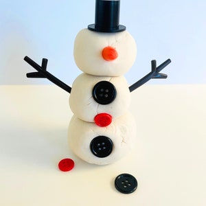 Play Dough Kit, Play Dough Snowman Making Kit, Snowman Play Dough Party  Favors, Winter Busy Bags, Winter Sensory Kit for Kids 