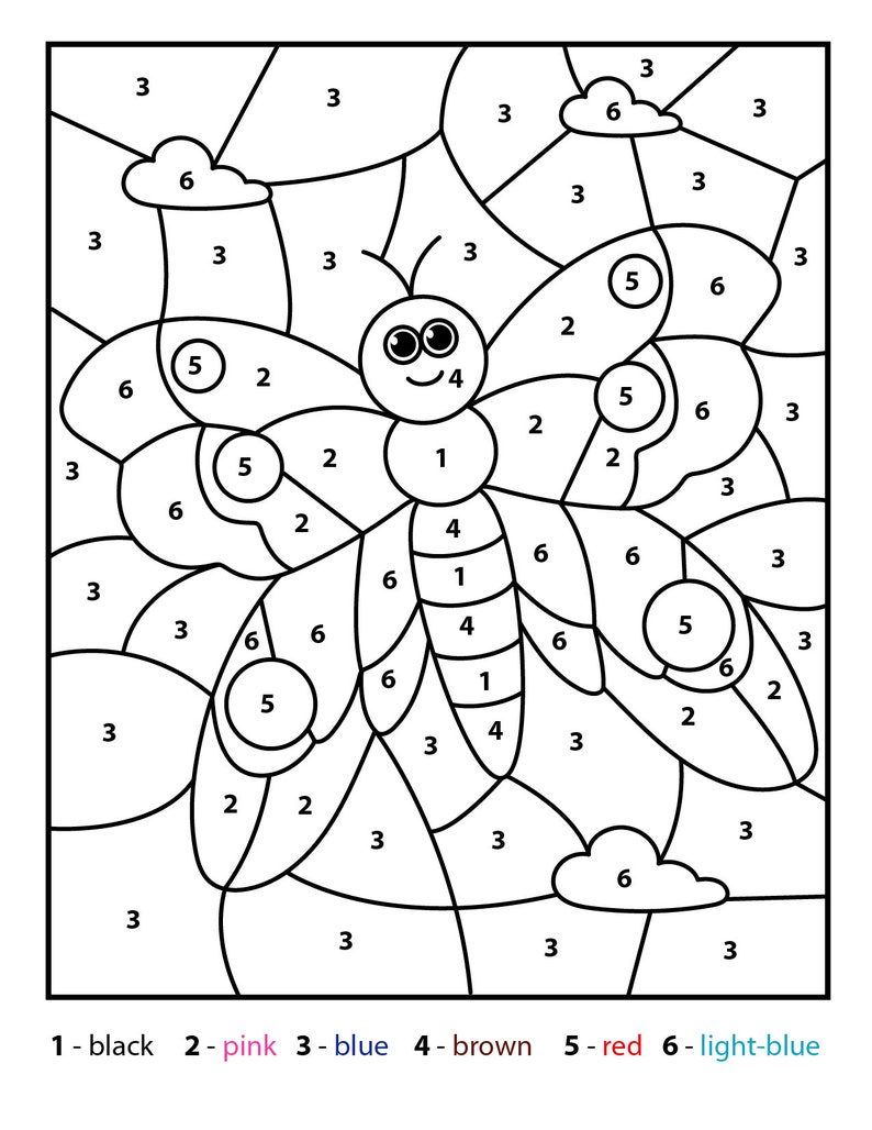 Color by Number Printable for Kids Preschool Coloring Pages