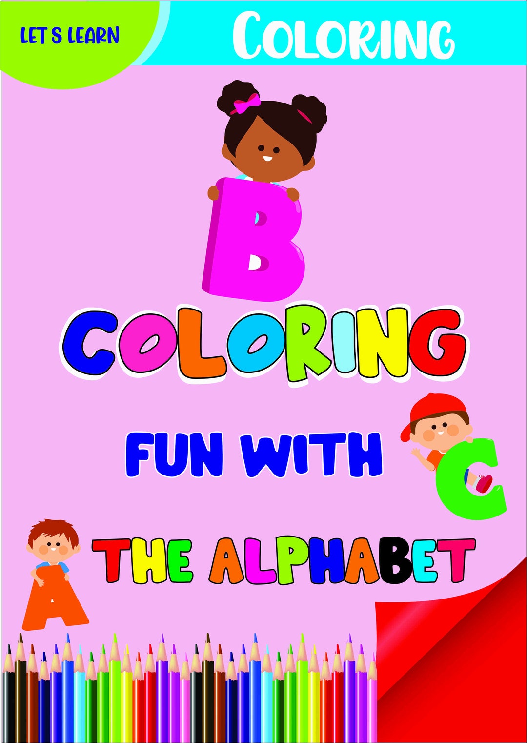 26 Page Alphabet Coloring Book Printable for Kids Alphabet Etsy