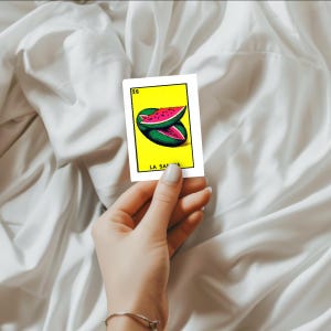 La Sandia Sticker | Water Resistant Sticker | Vinyl | Latinx | Very That | Verythat | latina owned small business | Loteria Mexicana | Water