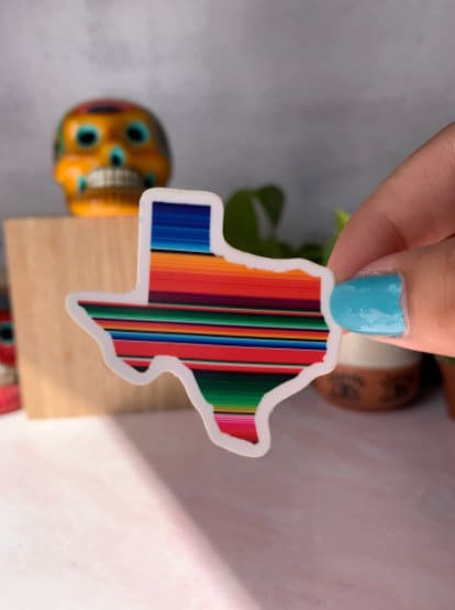 Texas Serape Sticker by Very That | 3x3" | Big | Latinx | Very That | Verythat | latina owned small business | Texas