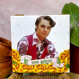 Juan Gabriel Tile / Coaster | Very That | Latina Owned | Queer Owned | Latine | Chingona | Latina | Home Decor | Amor Eterno | Juanga