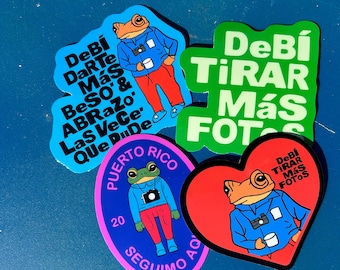 Bad bunny DTMF Sticker Bundle, Debi Tirar Mas Fotos Sticker, bad bunny, Concho sticker, Water Bottle Sticker, Decal Laptop Sticker | PR